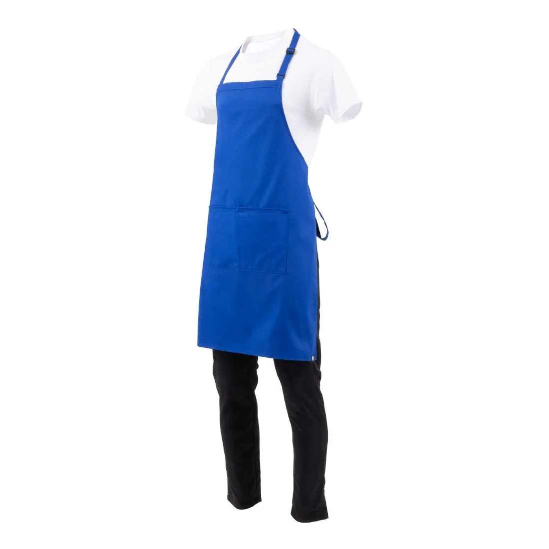 Chef Works Butchers Bib Apron Royal Blue - Image 4