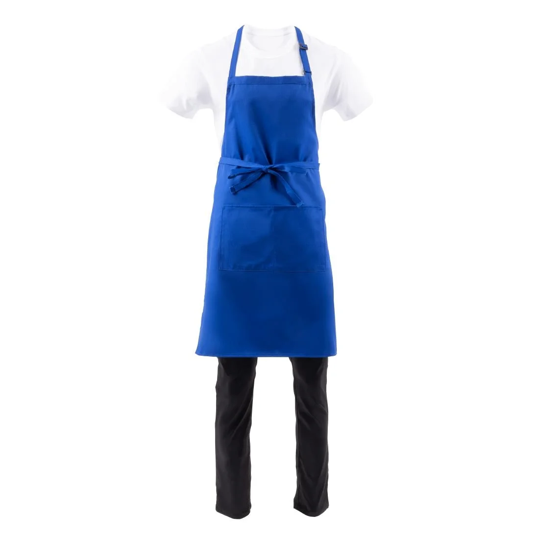 Chef Works Butchers Bib Apron Royal Blue - Image 8