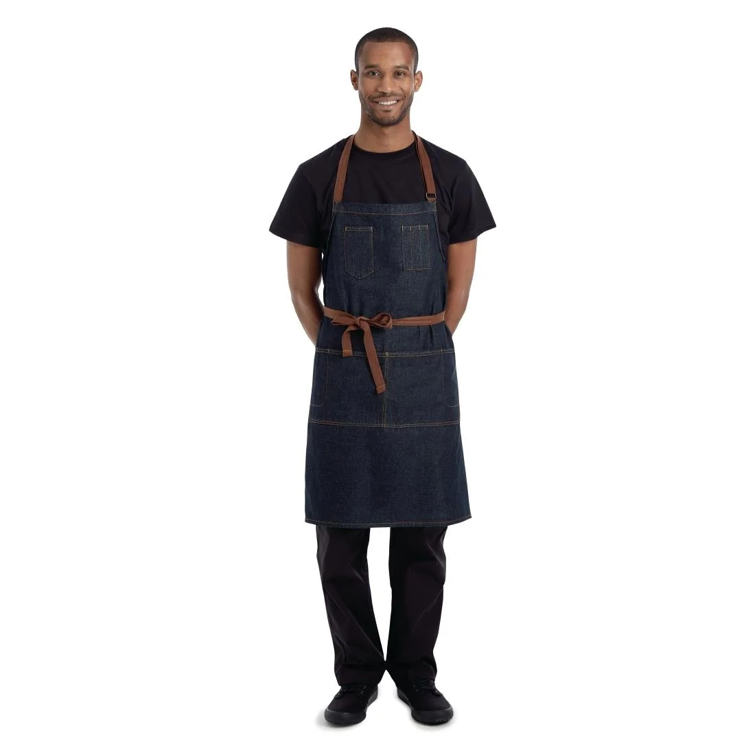 Chef Works Urban Memphis Bib Apron Indigo - Image 2