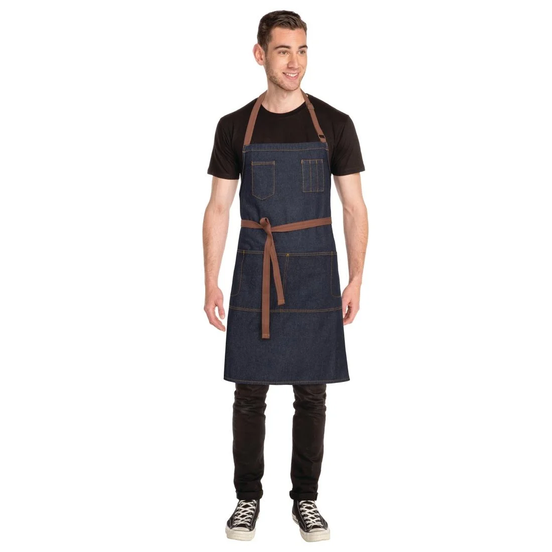 Chef Works Urban Memphis Bib Apron Indigo - Image 13