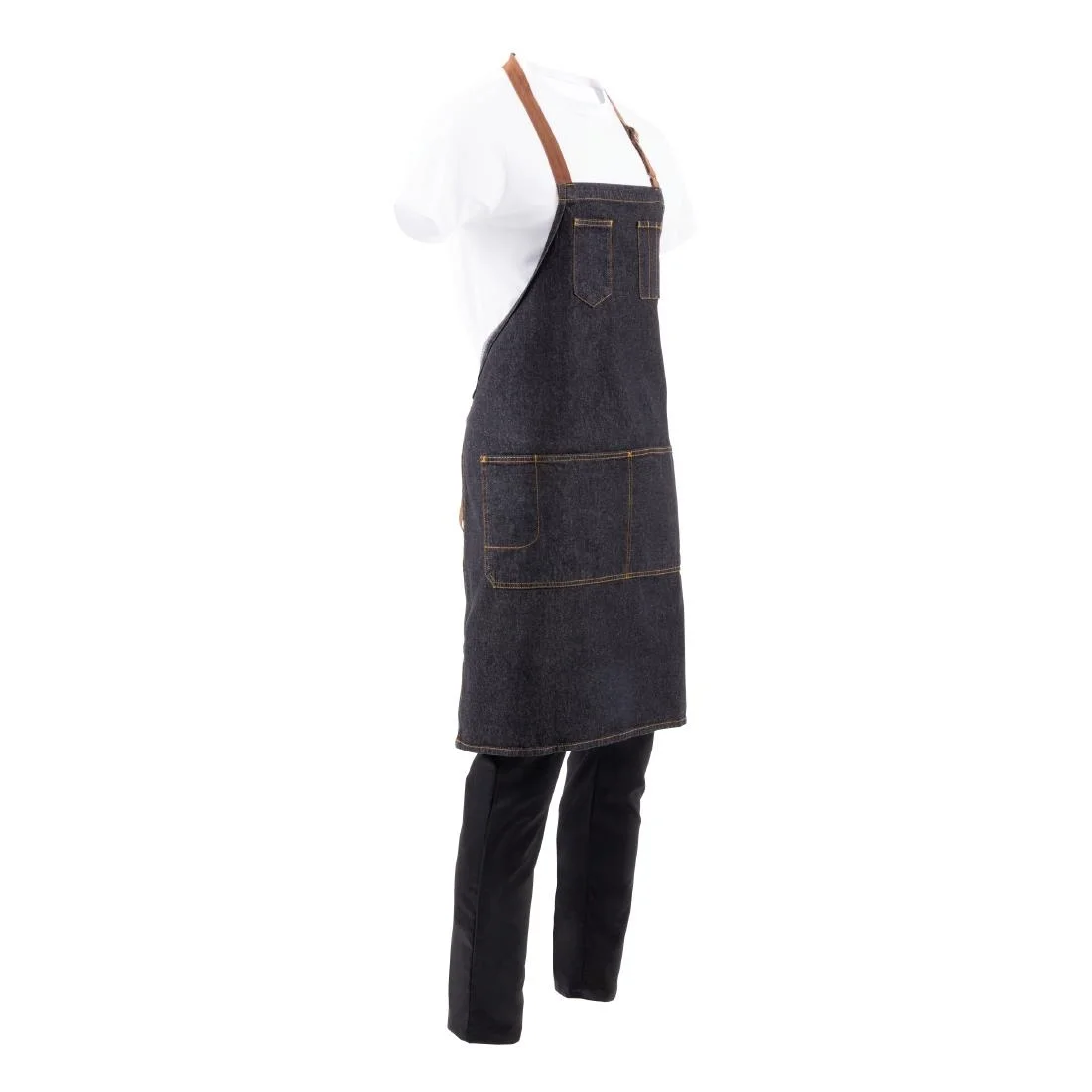 Chef Works Urban Memphis Bib Apron Indigo