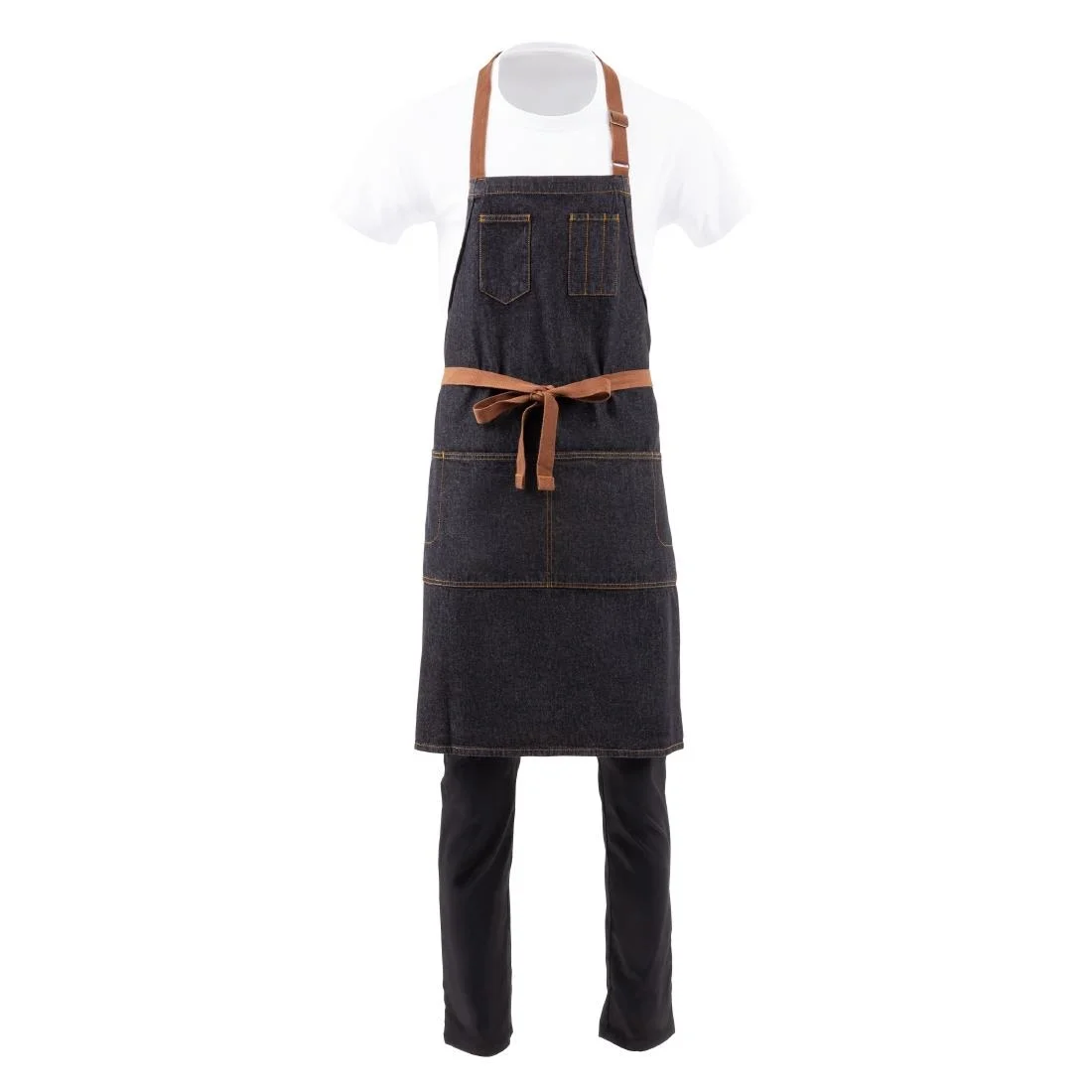 Chef Works Urban Memphis Bib Apron Indigo - Image 7