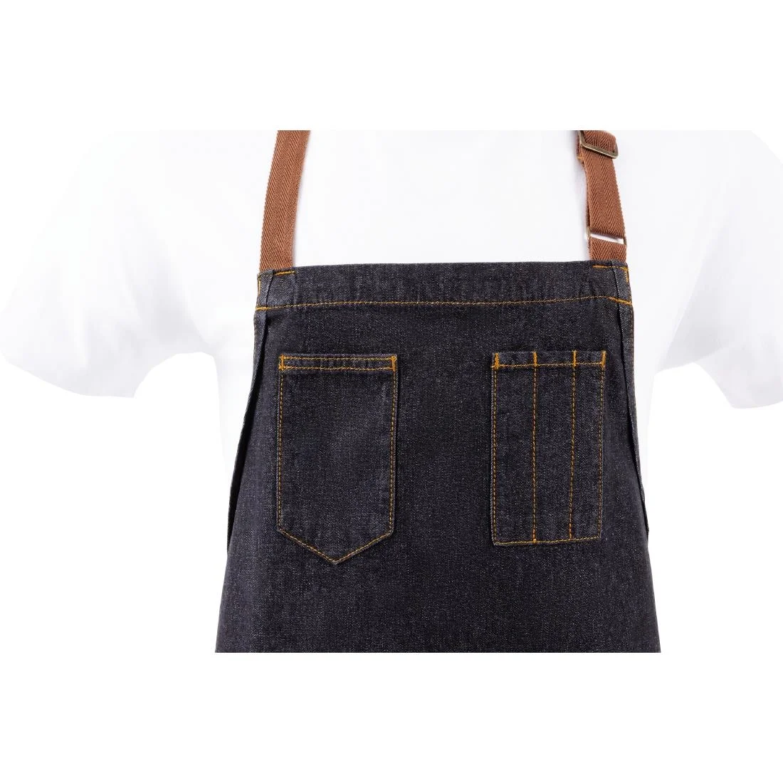 Chef Works Urban Memphis Bib Apron Indigo - Image 9