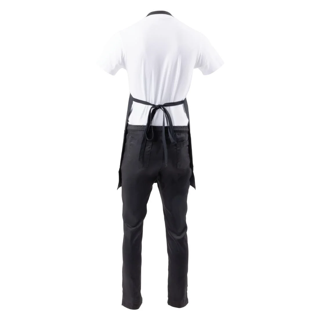 Chef Works Two Patch Pocket Bib Apron Black - Image 9