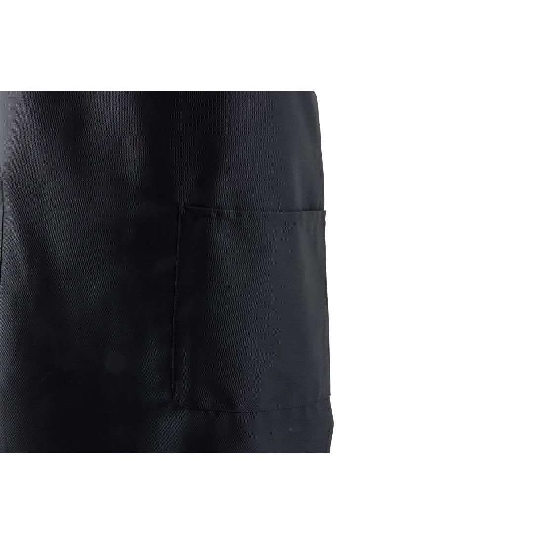 Chef Works Two Patch Pocket Bib Apron Black - Image 12