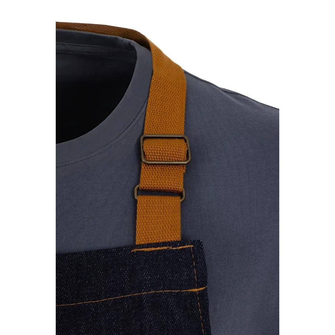 Southside Bistro Apron Denim-Blue With Tan Ties - Image 18