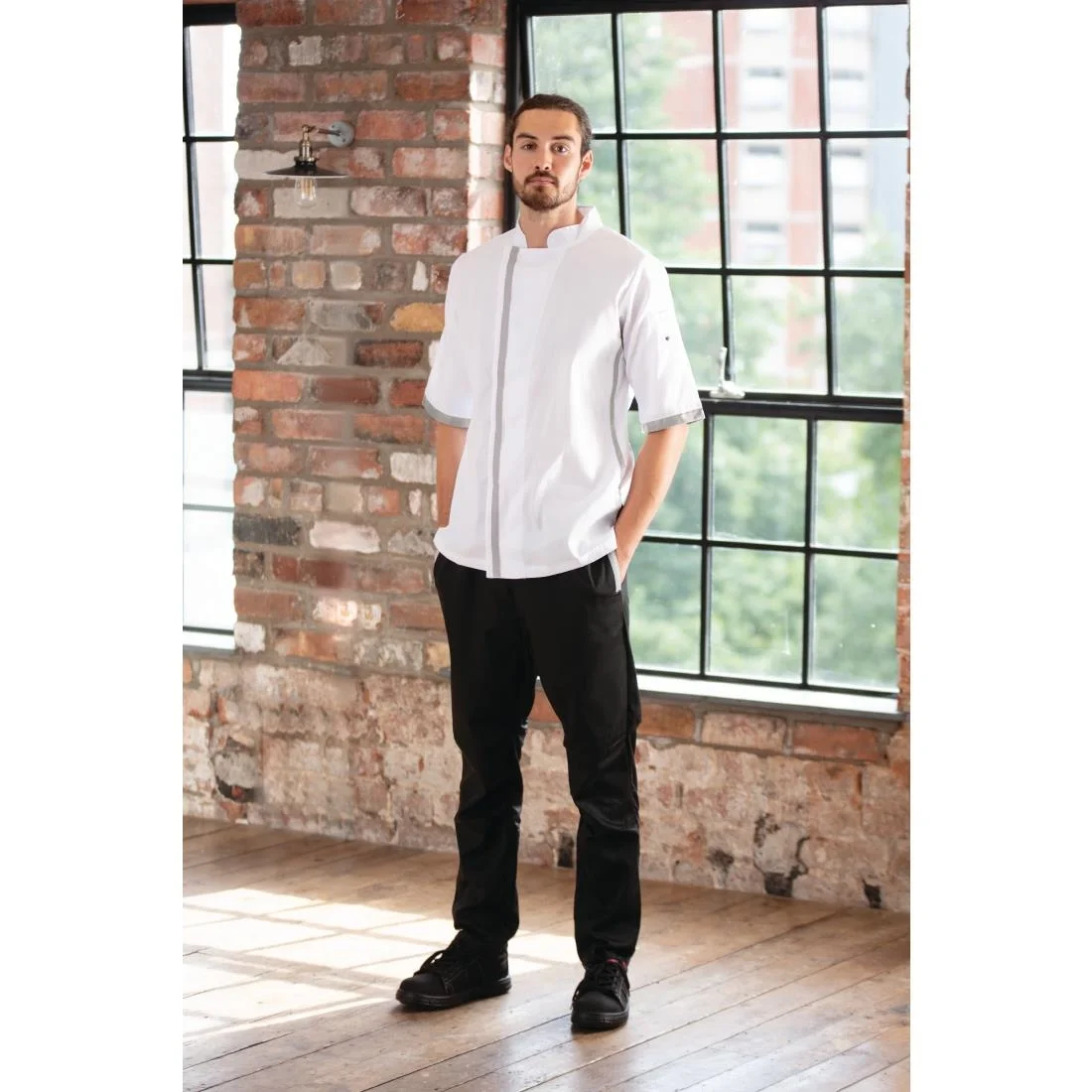 Southside Unisex Chef Jacket White - Image 3