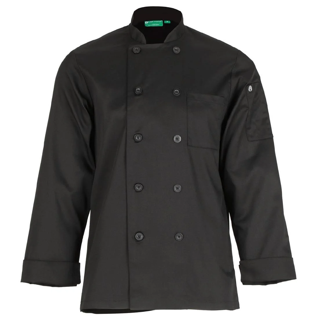 Chef Works Le Mans Recycled Chef Jacket Black - Image 3