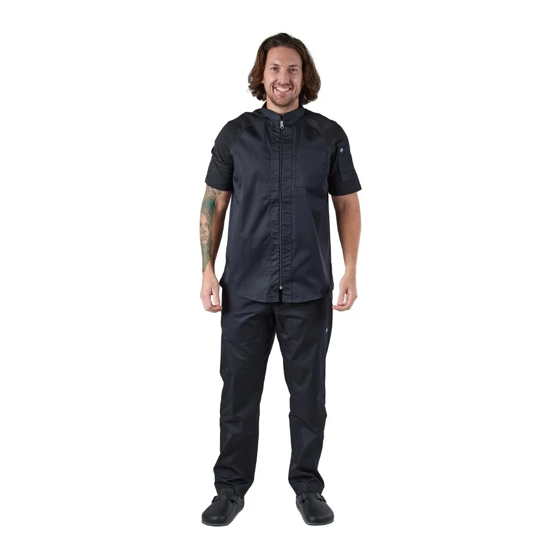 Chef Works Arcadia Sustainable Unisex Chef Jacket Black - Image 5