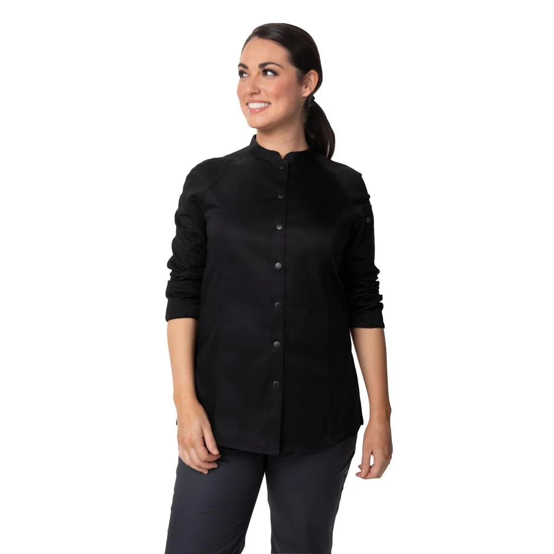 Chef Works Tulum Sustainable Chef Jacket Black - Image 5
