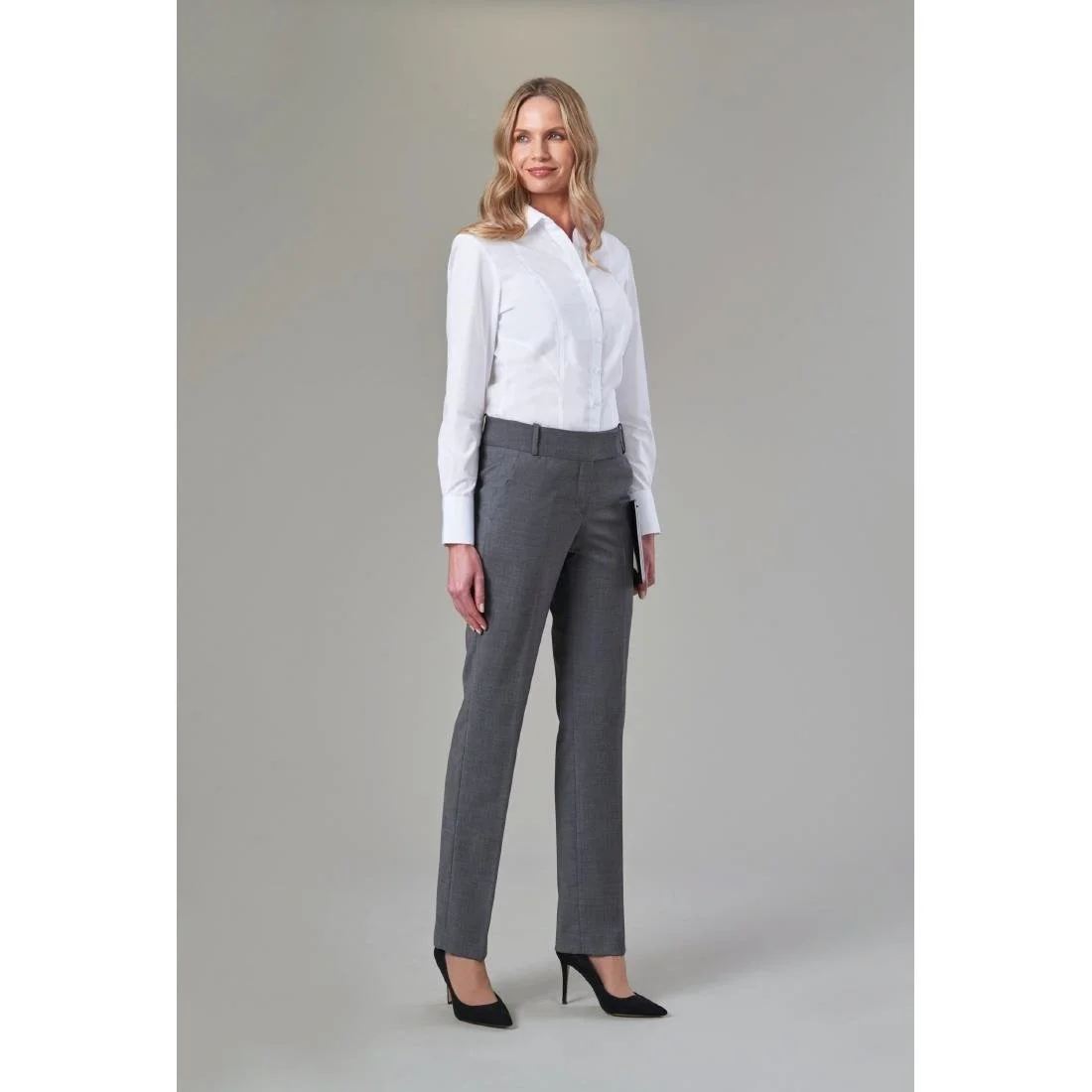 Brook Taverner Ladies Long Sleeve White Palena Shirt - Image 3