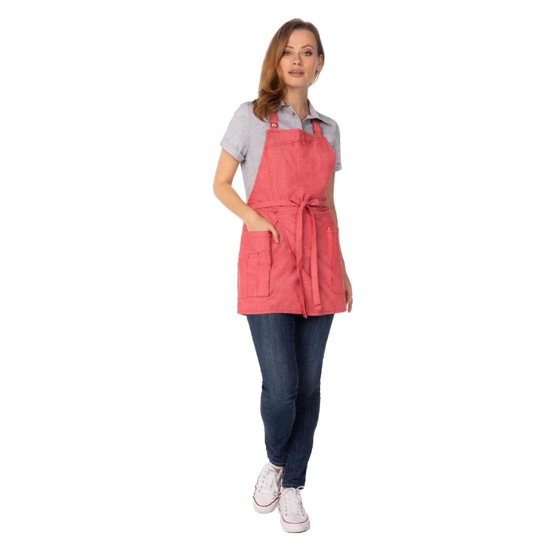Chef Works Urban Medford Short Bib Apron Coral