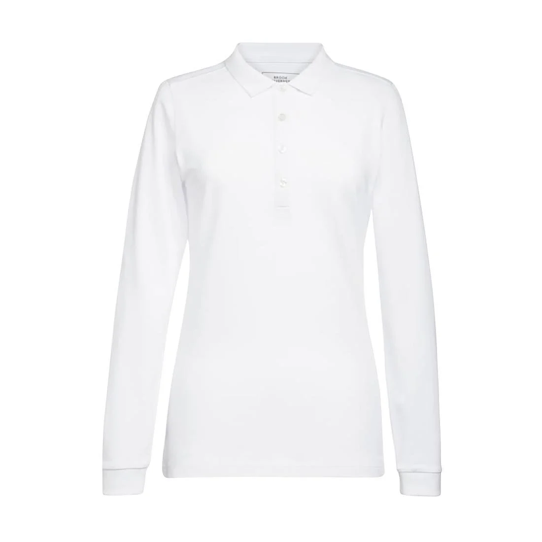 Brook Taverner Anna Women's White Long Sleeve Polo - Image 1