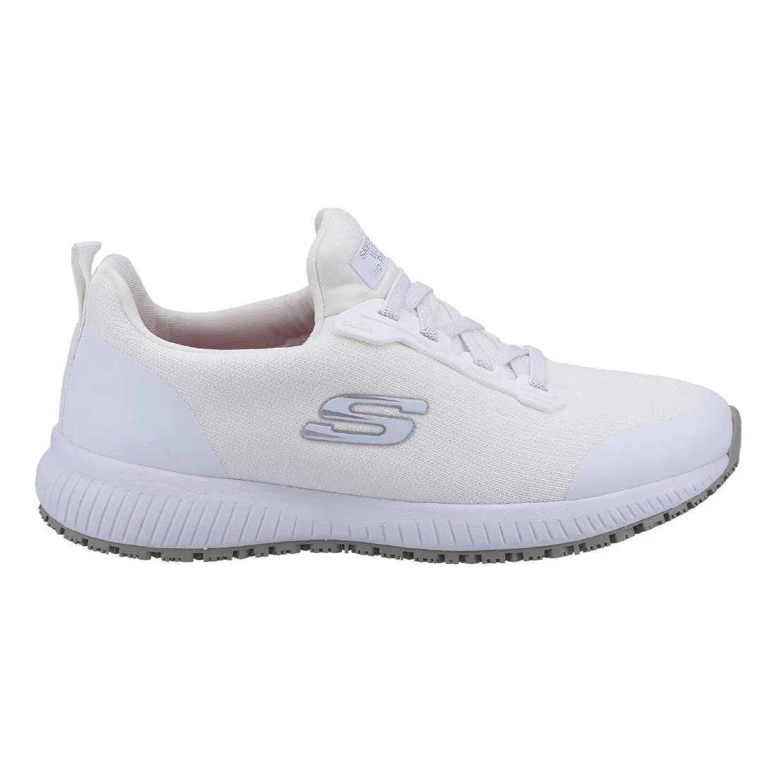 Skechers Womens Slip Resistant Squad Trainers White - Image 5
