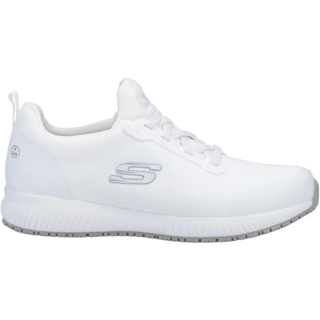 Skechers Slip Resistant Squad Myton Trainers White - Image 3