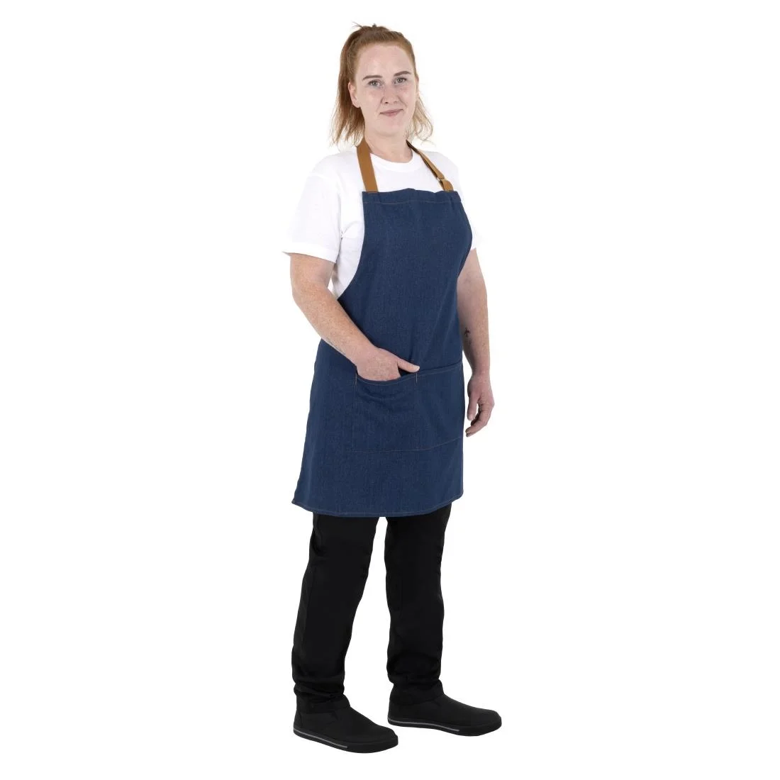 Southside Denim Short Bib Apron Blue - Image 7