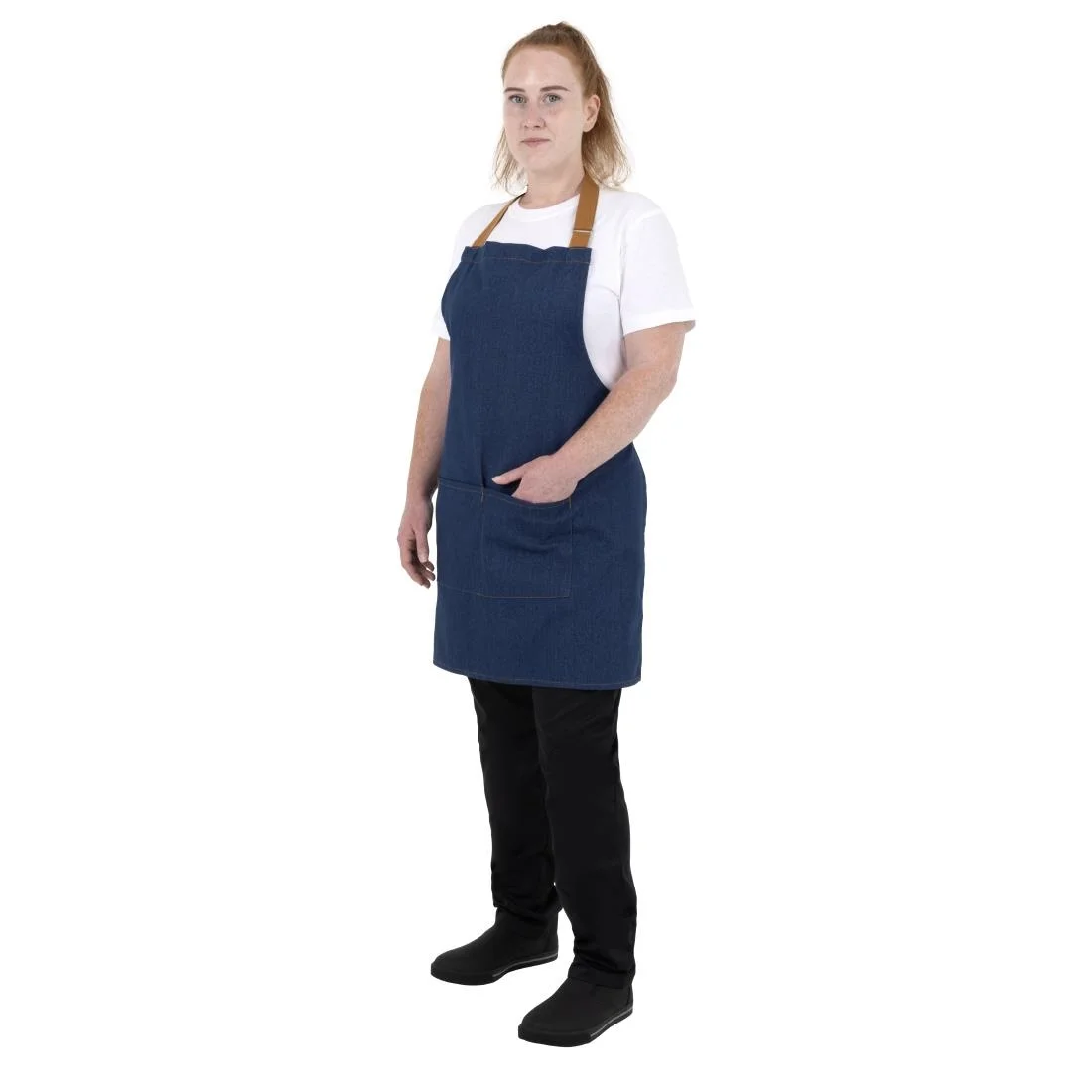 Southside Denim Short Bib Apron Blue - Image 8
