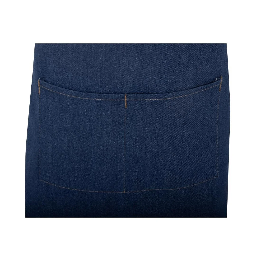 Southside Denim Short Cross-Back Bib Apron Blue - Image 6