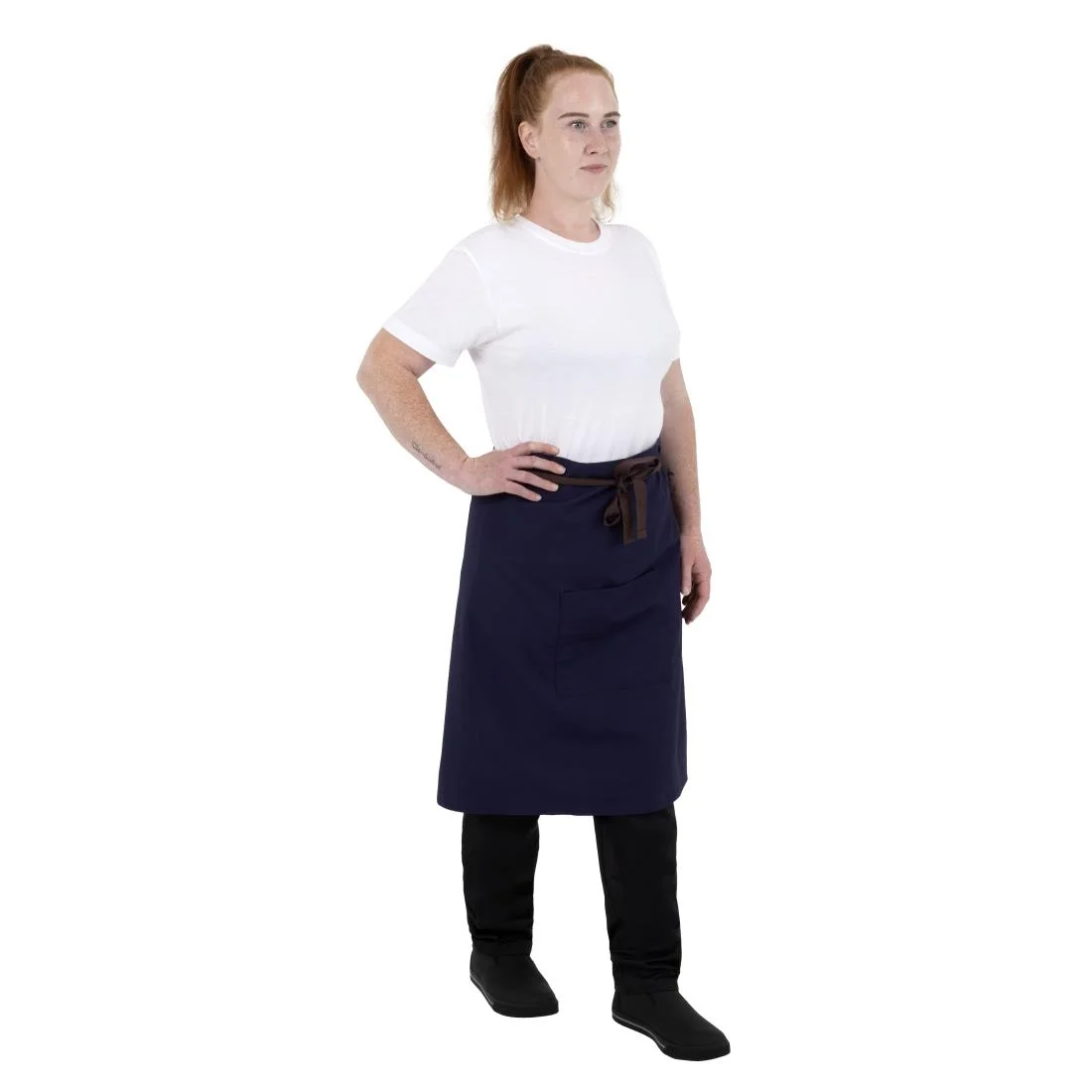 Southside Cotton Canvas Bistro Apron Navy Blue - Image 3