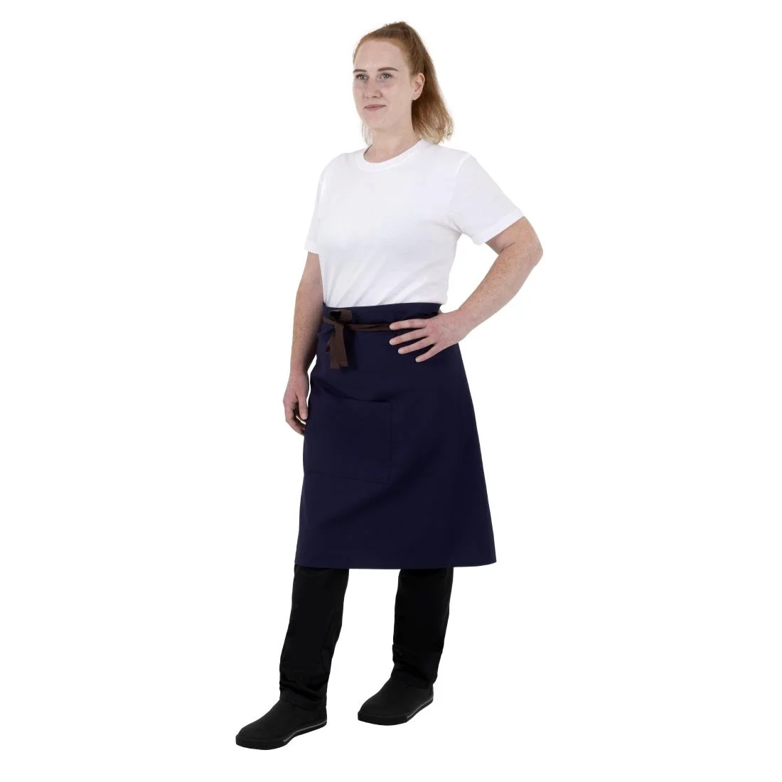 Southside Cotton Canvas Bistro Apron Navy Blue - Image 4