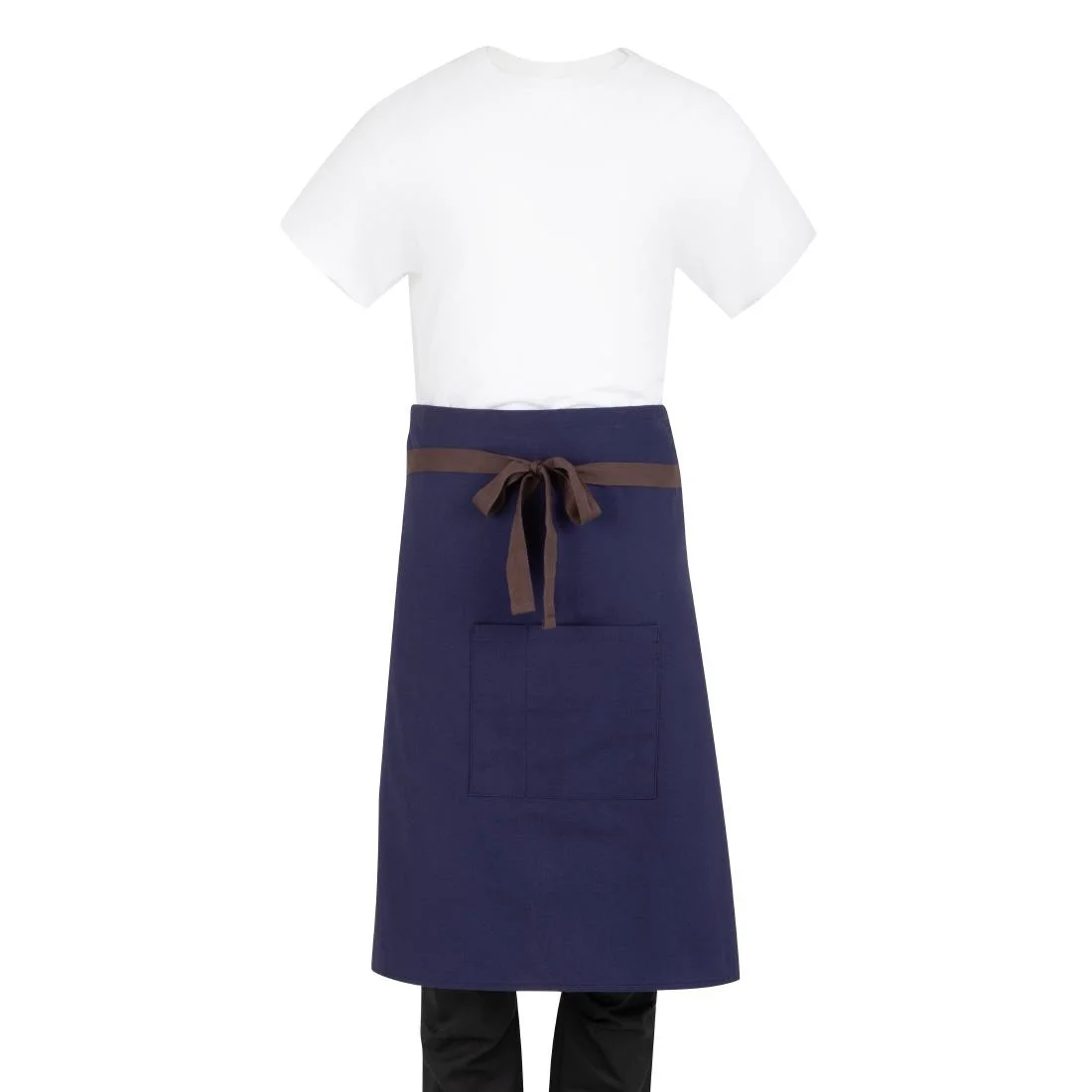 Southside Cotton Canvas Bistro Apron Navy Blue - Image 1