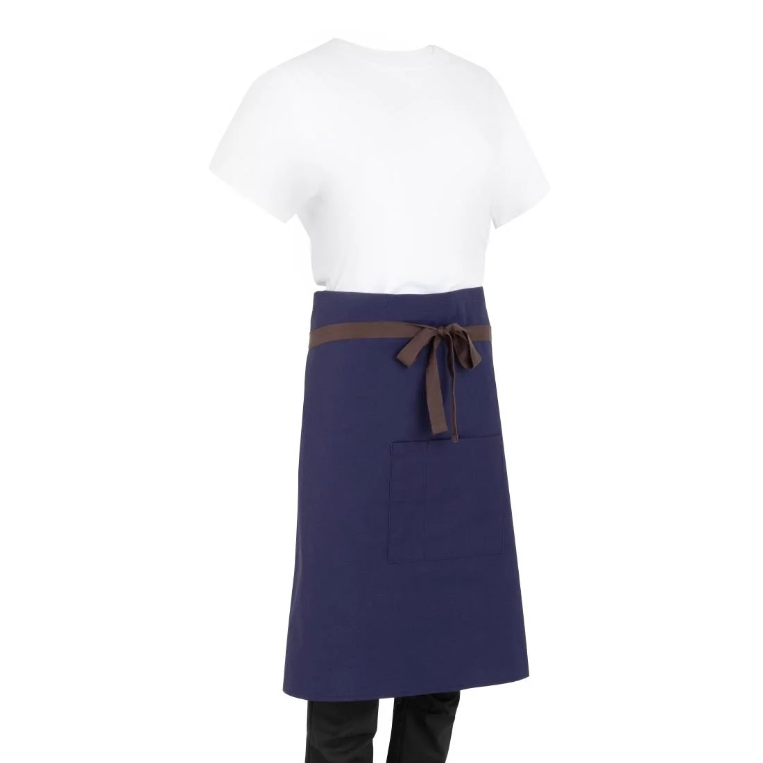 Southside Cotton Canvas Bistro Apron Navy Blue - Image 6