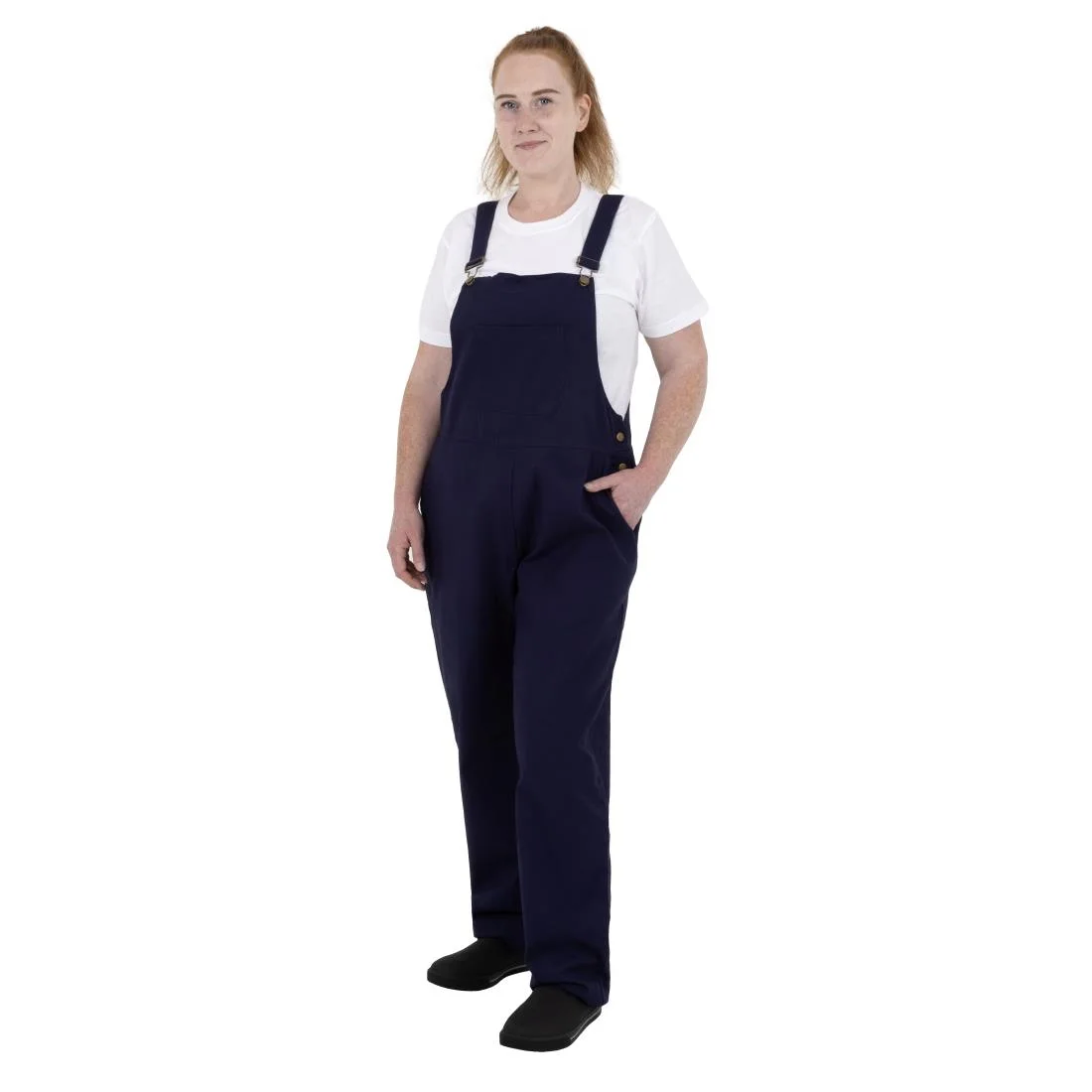 Southside Cotton Canvas Bib & Brace Dungarees Navy Blue - Image 2