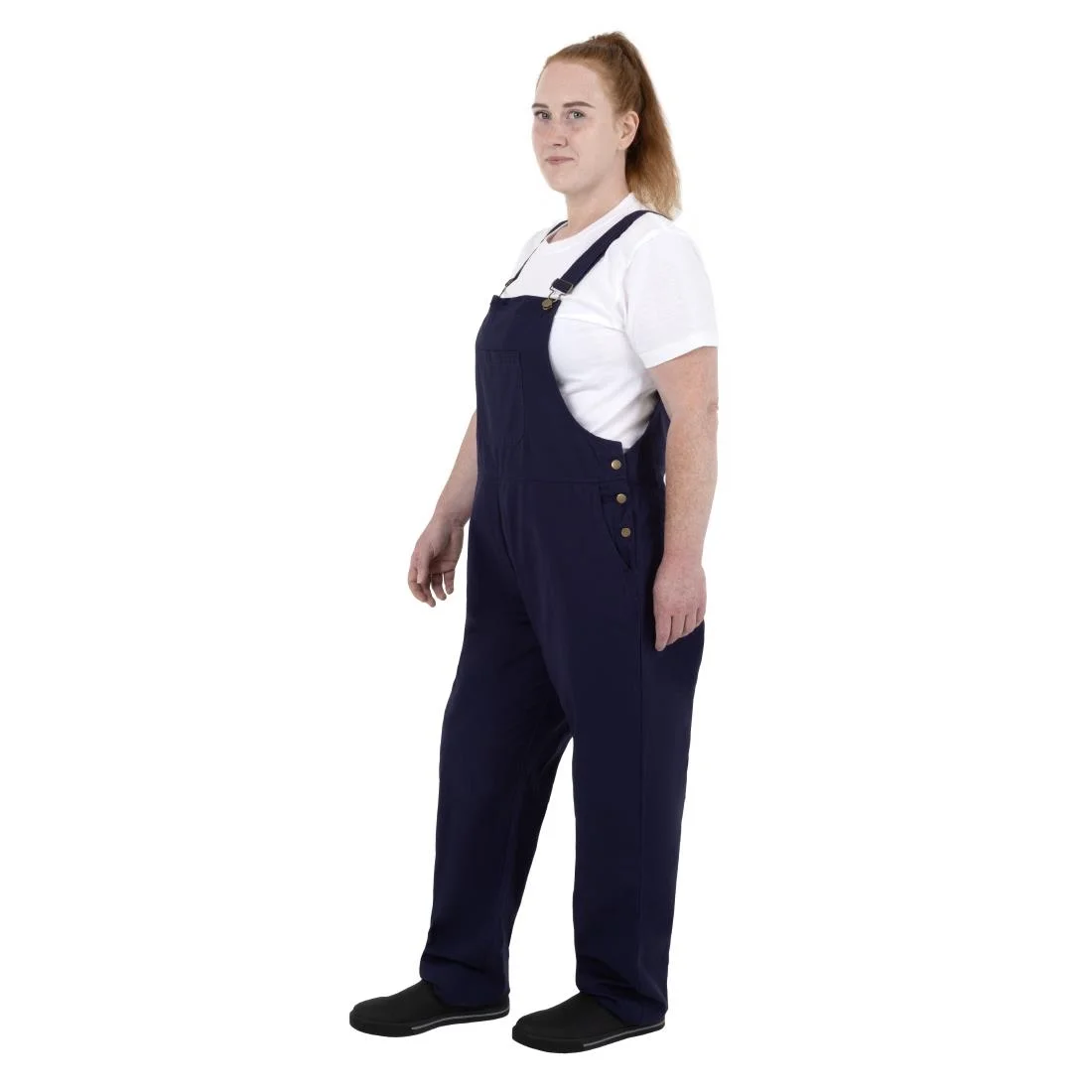 Southside Cotton Canvas Bib & Brace Dungarees Navy Blue - Image 2