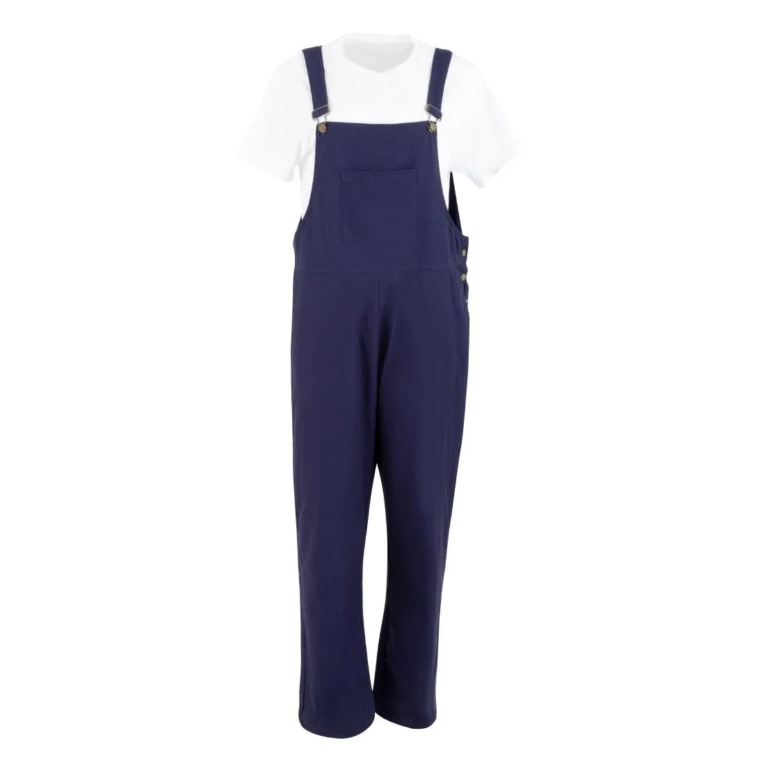 Southside Cotton Canvas Bib & Brace Dungarees Navy Blue