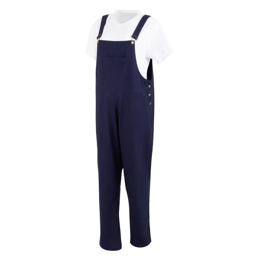 Southside Cotton Canvas Bib & Brace Dungarees Navy Blue - Image 6