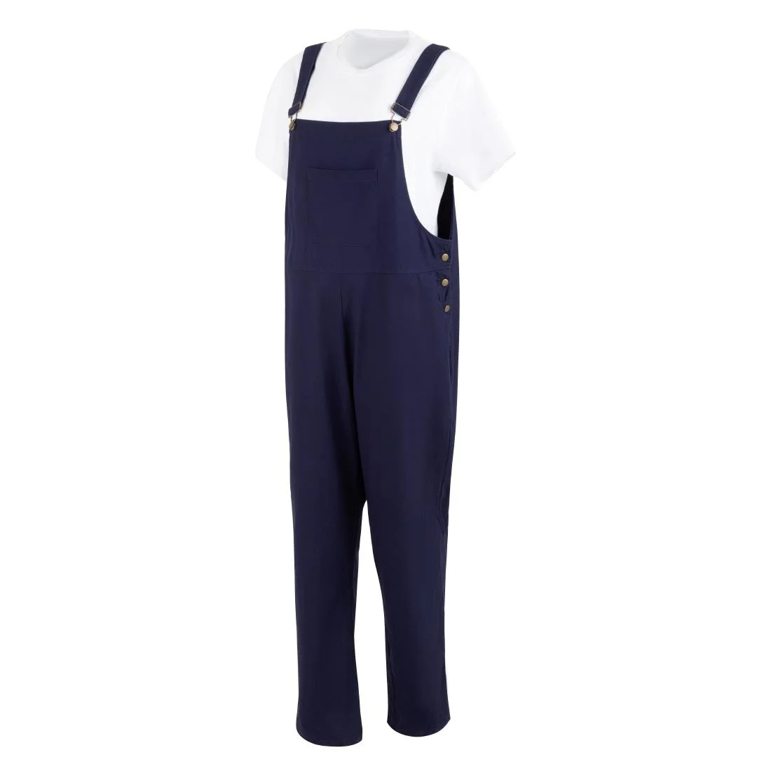 Southside Cotton Canvas Bib & Brace Dungarees Navy Blue - Image 5