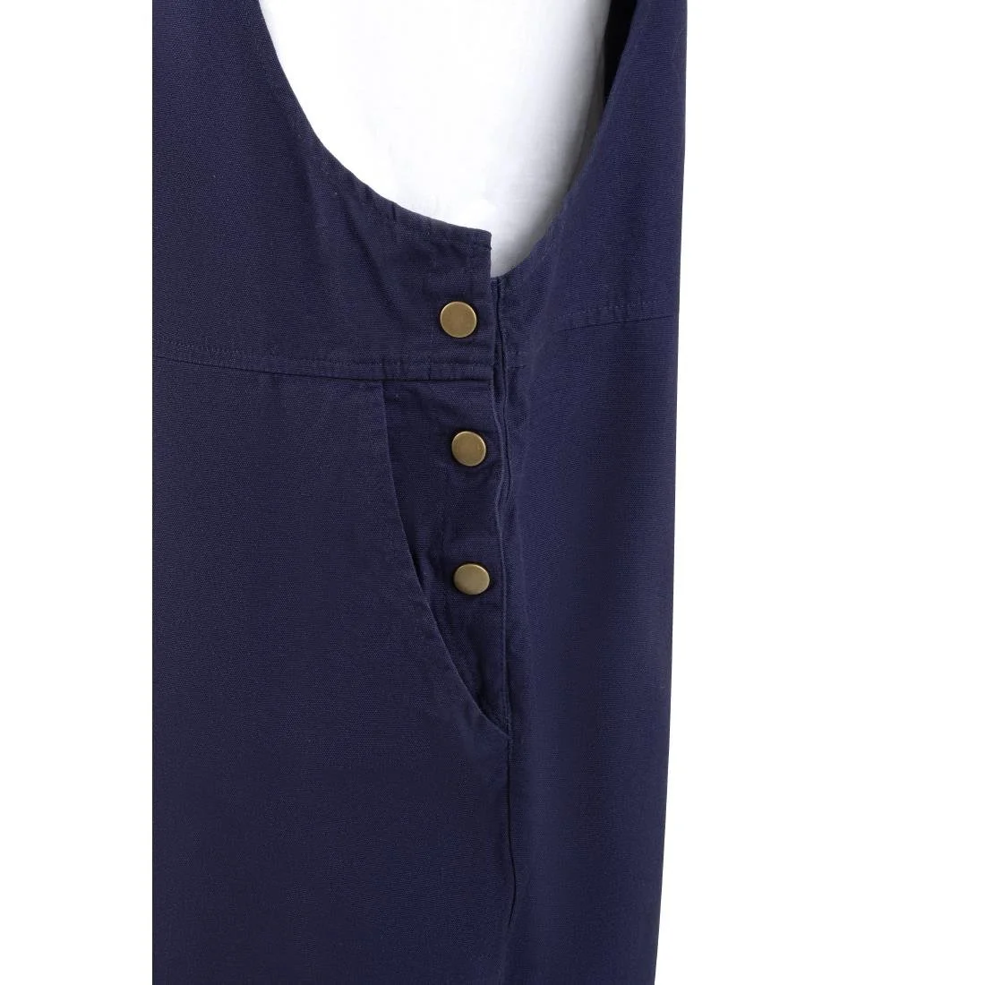 Southside Cotton Canvas Bib & Brace Dungarees Navy Blue - Image 9