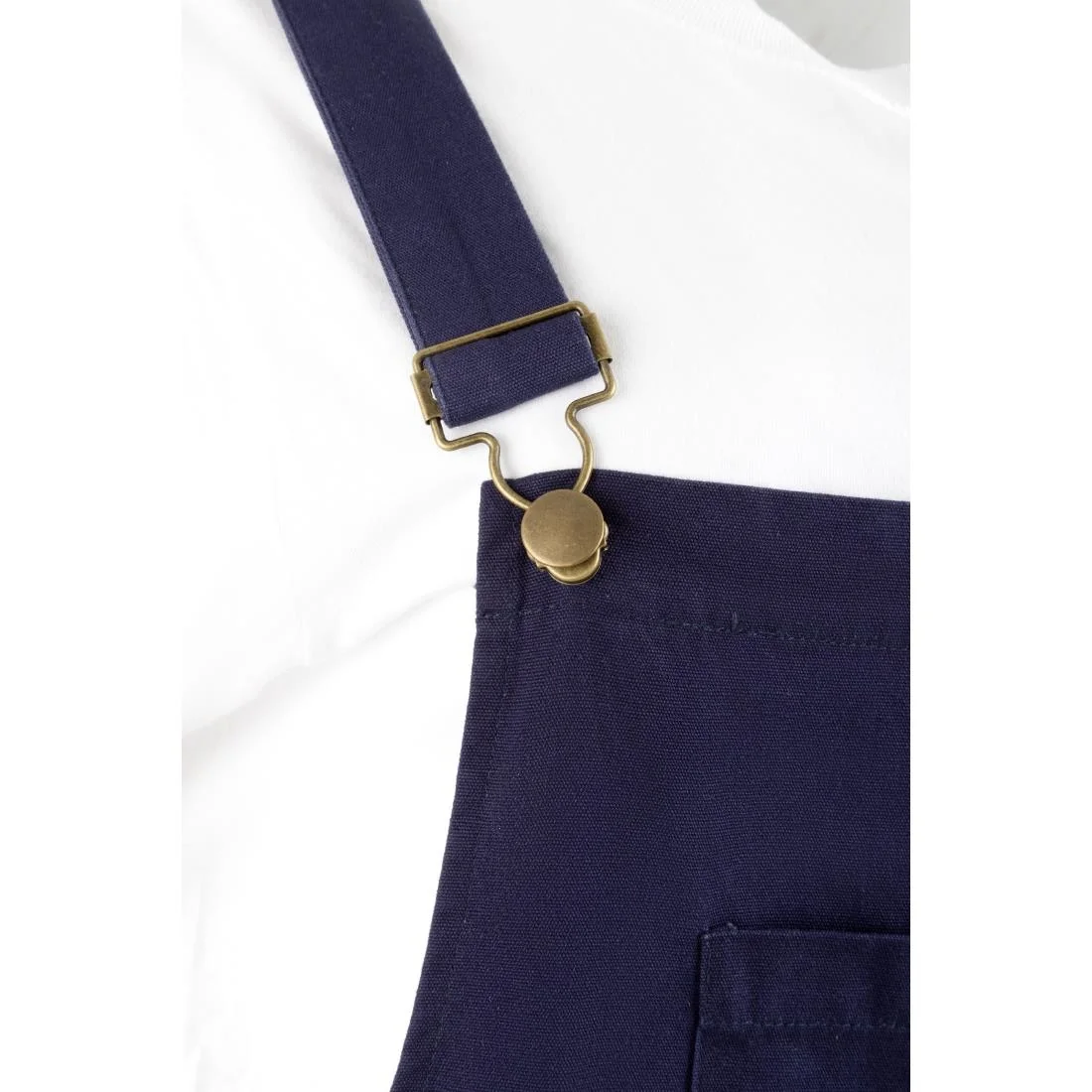 Southside Cotton Canvas Bib & Brace Dungarees Navy Blue - Image 11