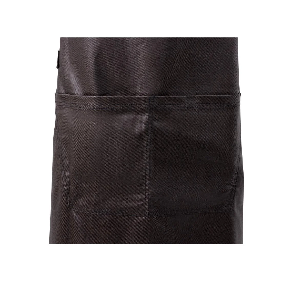 Chef Works Urban Wet Look Boulder Bib Apron Black and Brown - Image 13