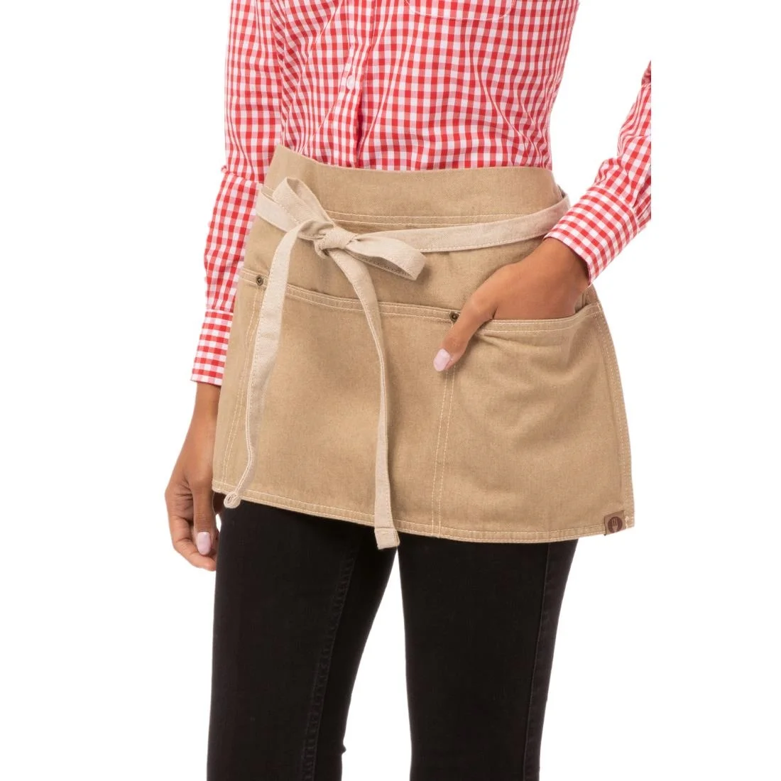 Chef Works Urban Austin Denim Waist Apron Natural - Image 2