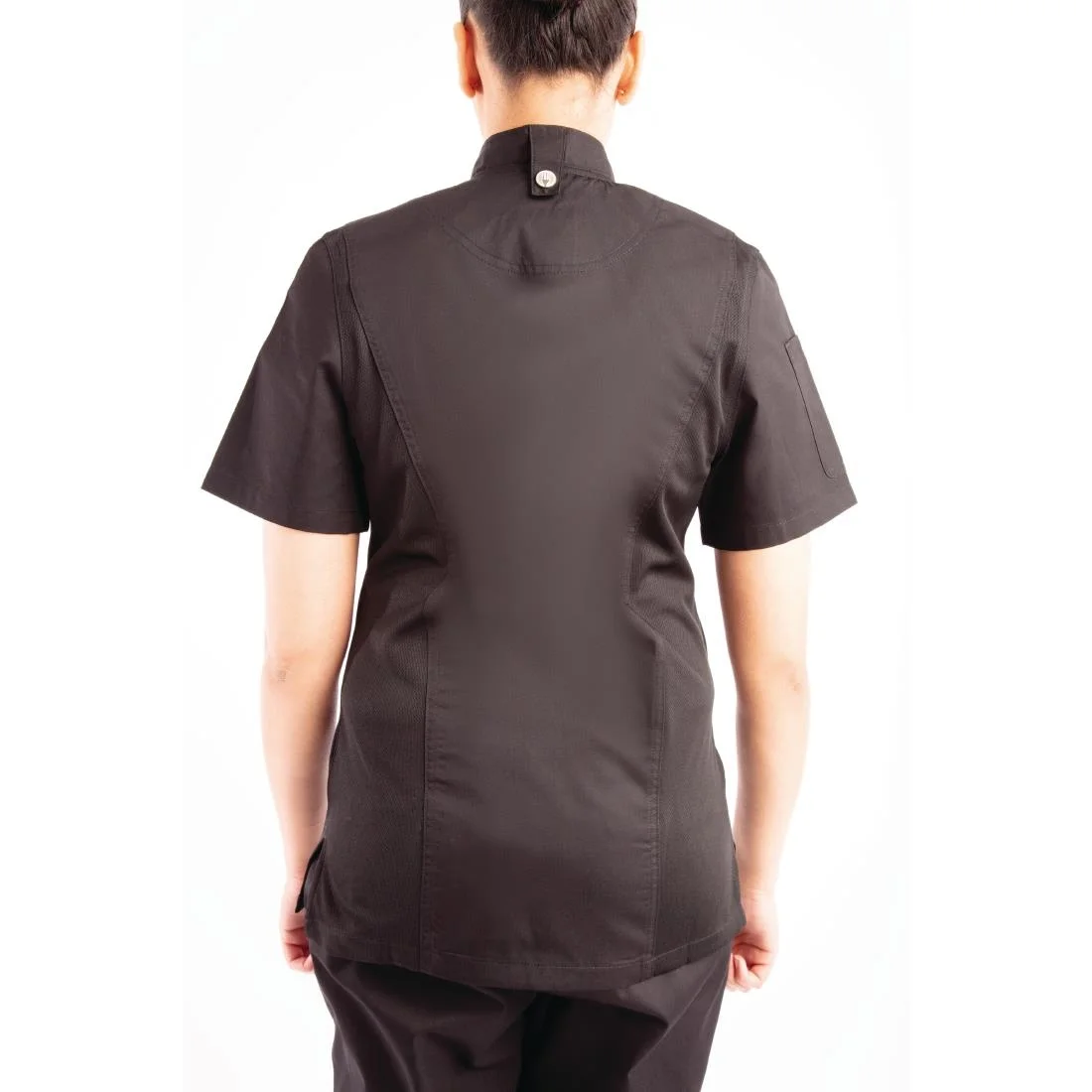 Chef Works Womens Springfield Black Zip Chefs Jacket - Image 5