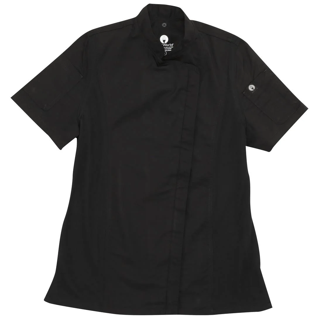 Chef Works Womens Springfield Black Zip Chefs Jacket - Image 8