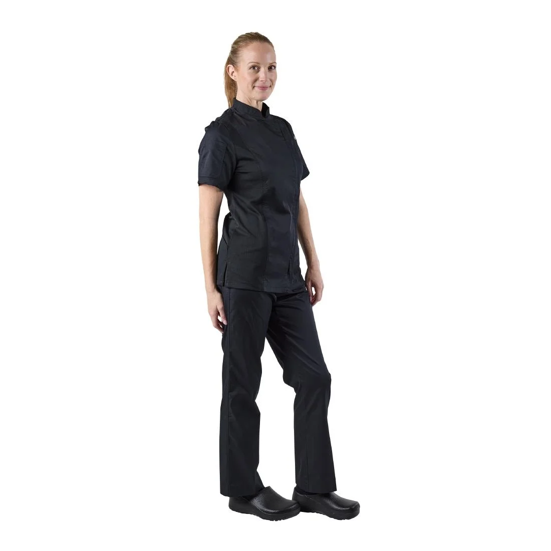 Chef Works Womens Springfield Black Zip Chefs Jacket - Image 10