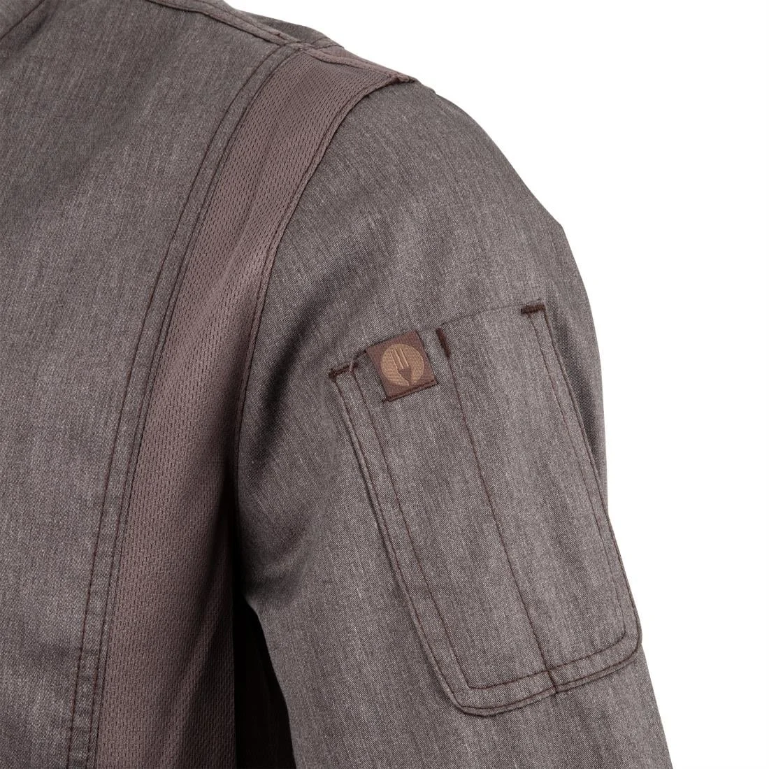 Chef Works Urban Hartford Lightweight Zipper Chefs Jacket Graphite - Image 3