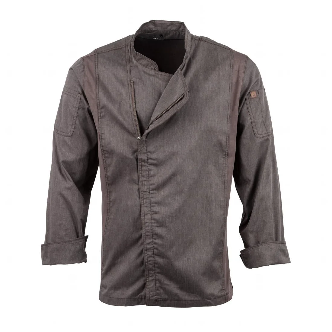 Chef Works Urban Hartford Lightweight Zipper Chefs Jacket Graphite