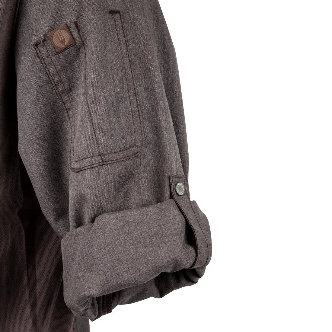 Chef Works Urban Hartford Lightweight Zipper Chefs Jacket Graphite - Image 6