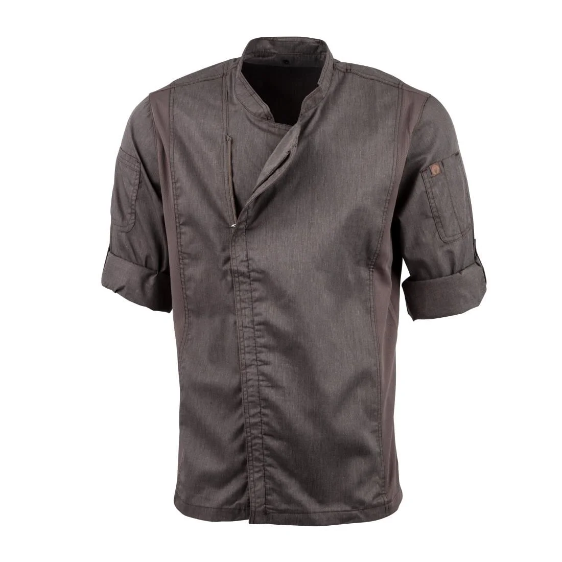 Chef Works Urban Hartford Lightweight Zipper Chefs Jacket Graphite - Image 10