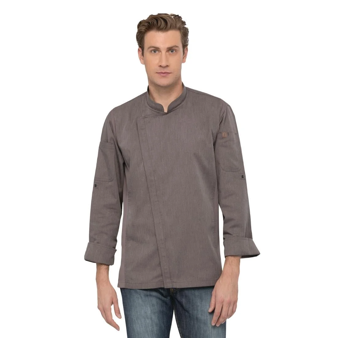 Chef Works Urban Hartford Lightweight Zipper Chefs Jacket Graphite - Image 14