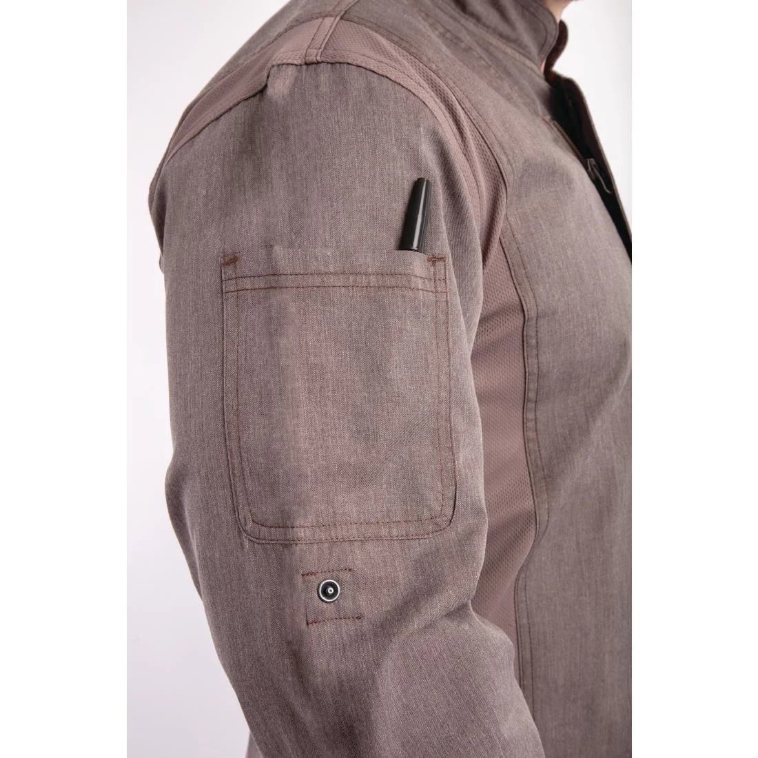 Chef Works Hartford Unisex Chef Jacket Graphite - Image 16