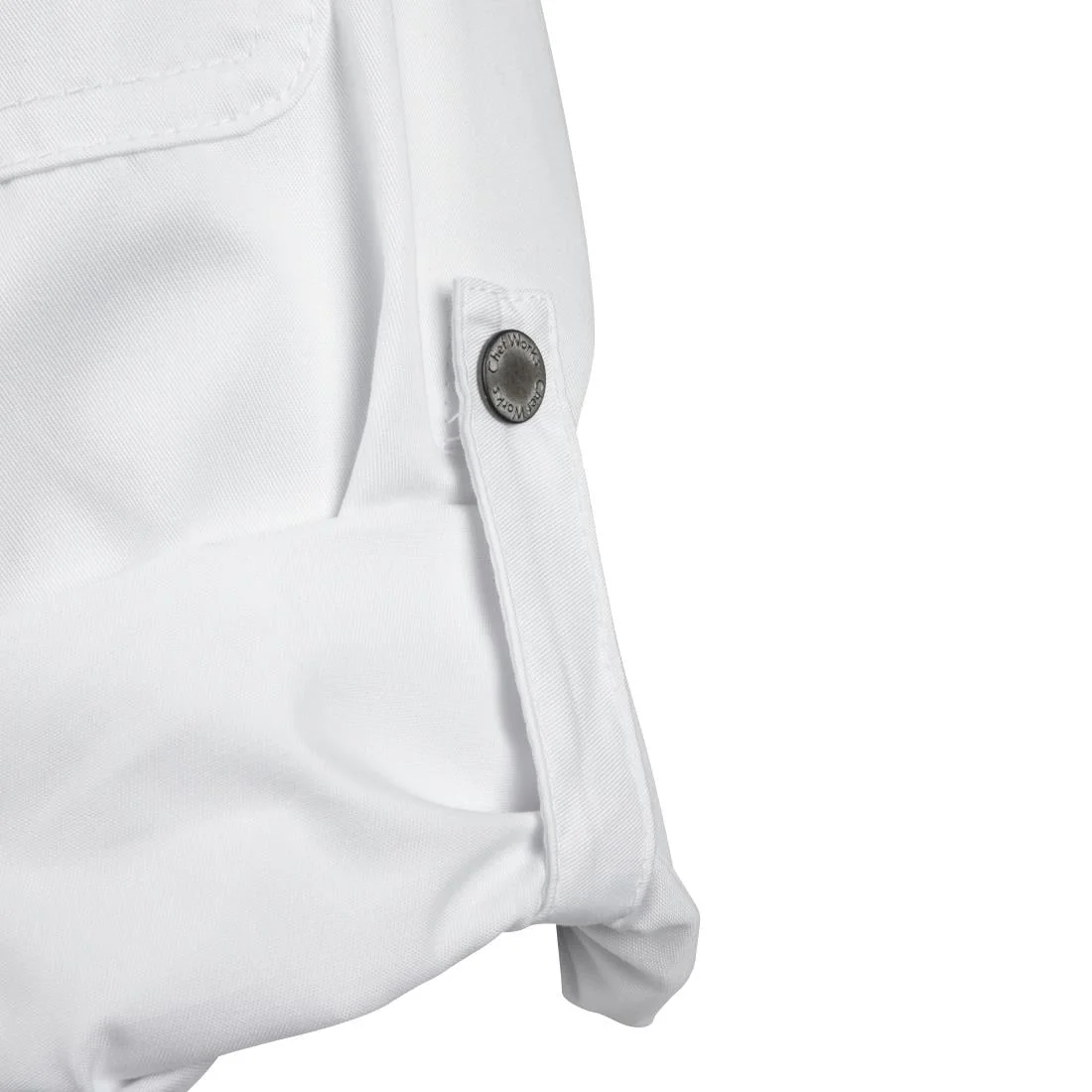 Chef Works Unisex Hartford Chef Jacket White - Image 3