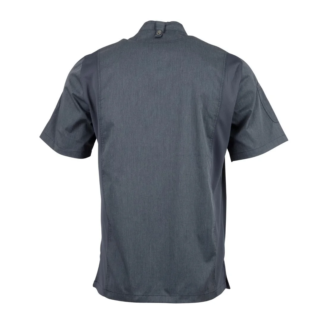 Chef Works Unisex Springfield Lightweight Short Sleeve Zipper Coat Ink Blue - Image 3