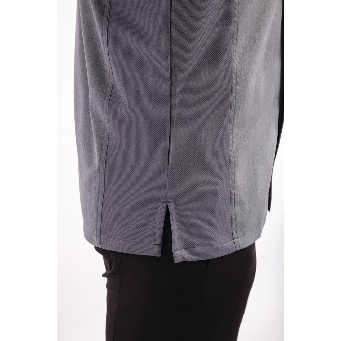Chef Works Unisex Springfield Lightweight Short Sleeve Zipper Coat Ink Blue - Image 15