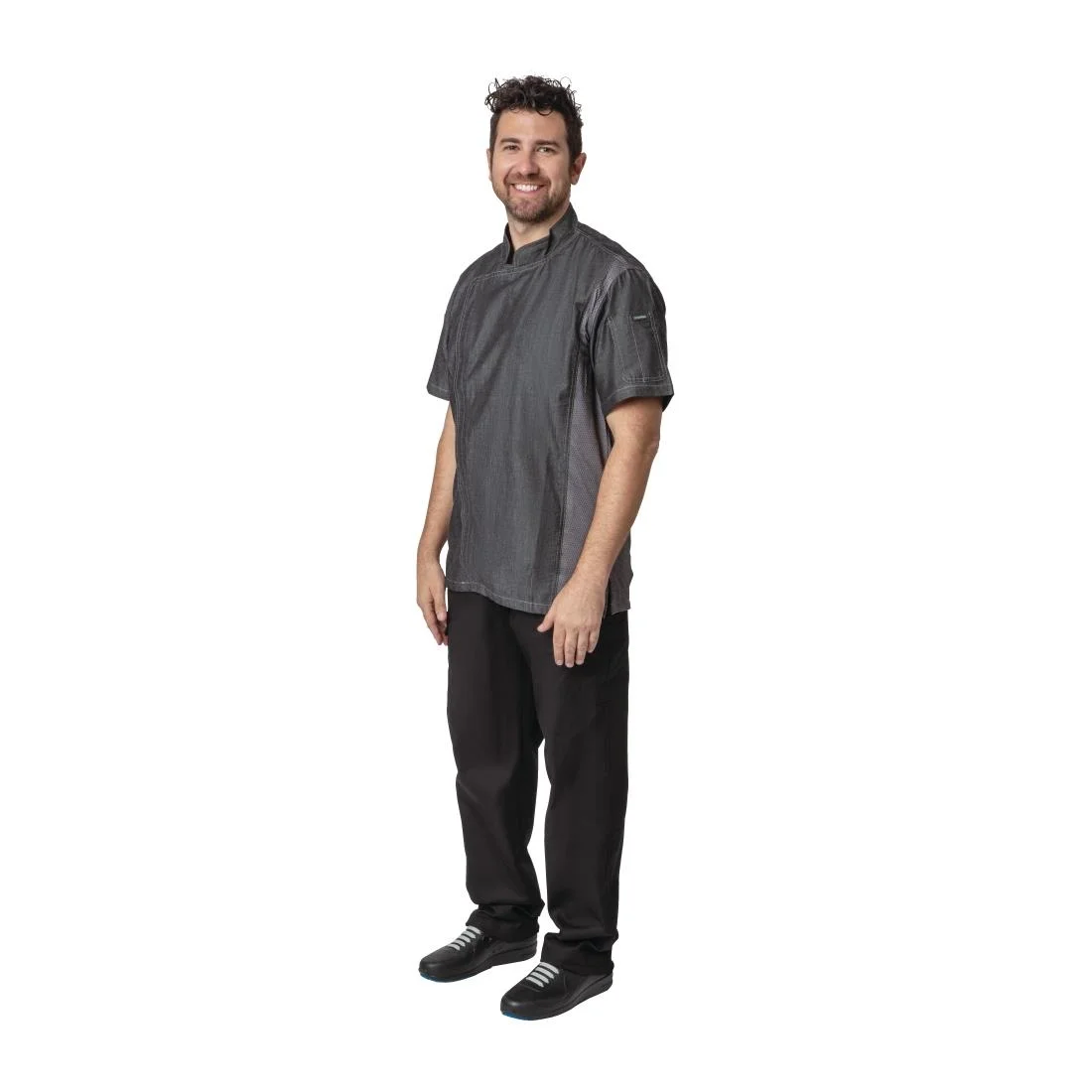 Chef Works Urban Delancey Short Sleeve Denim Chefs Jacket - Image 2