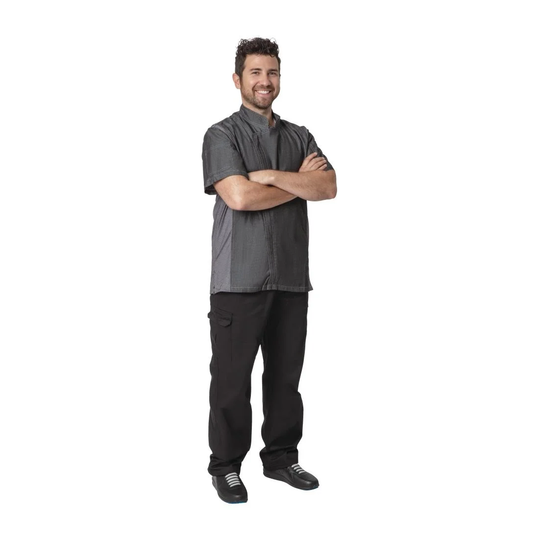 Chef Works Urban Delancey Short Sleeve Denim Chefs Jacket - Image 13