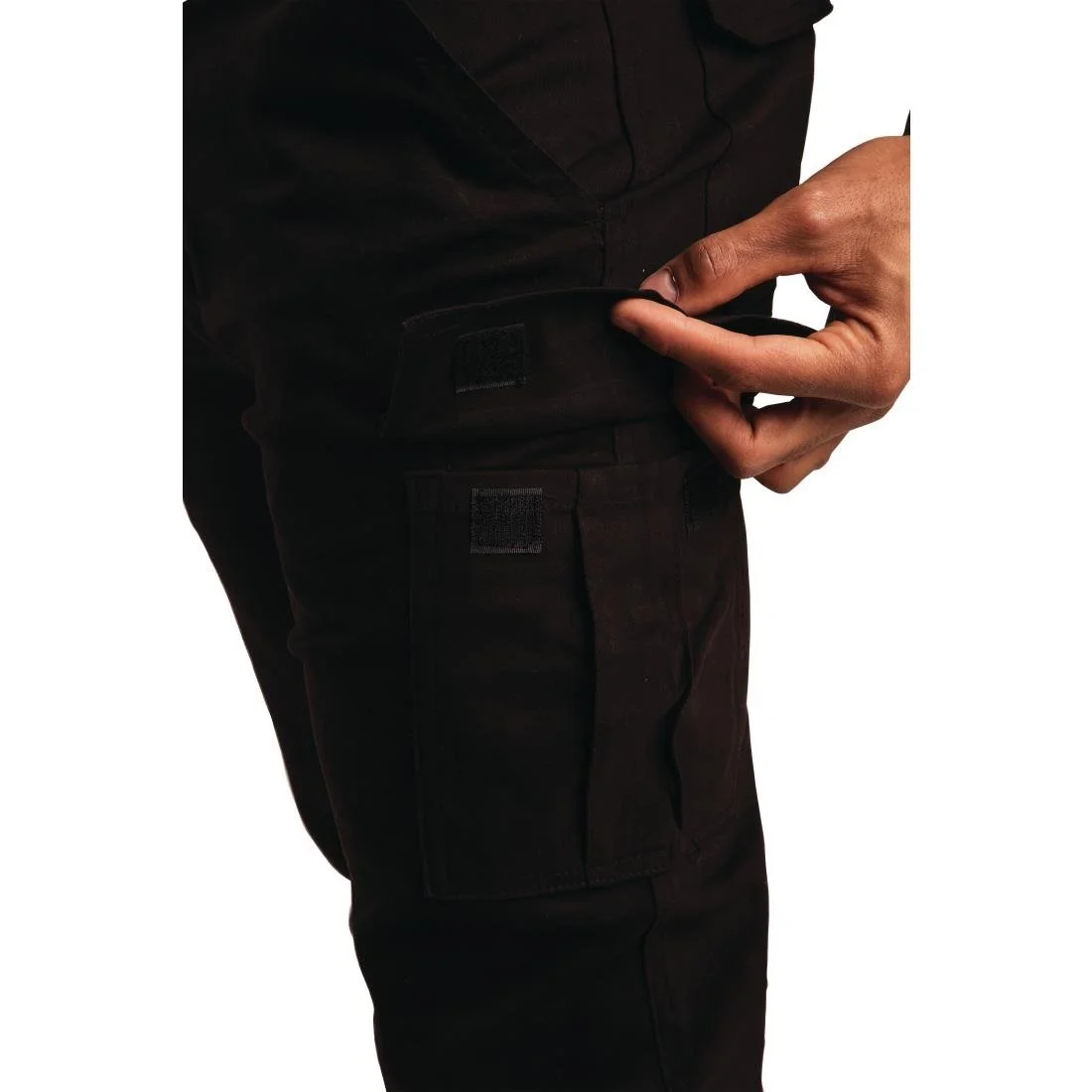 Stretch Slim Combat Trousers Black - Image 3